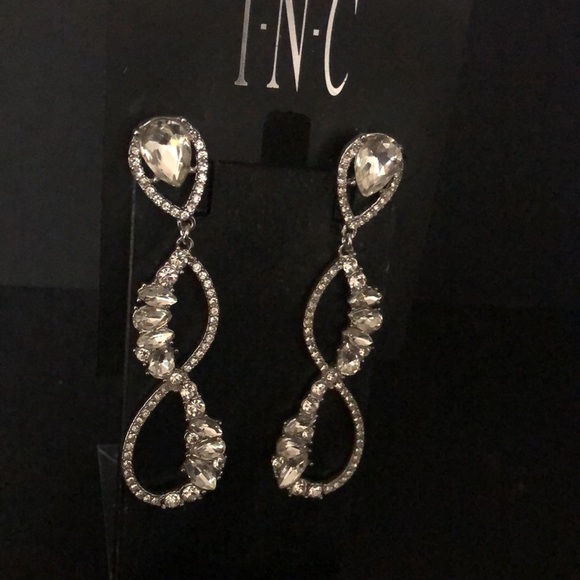 INC crystal teardrop party blinged out earrings​ - Picture 2 of 6